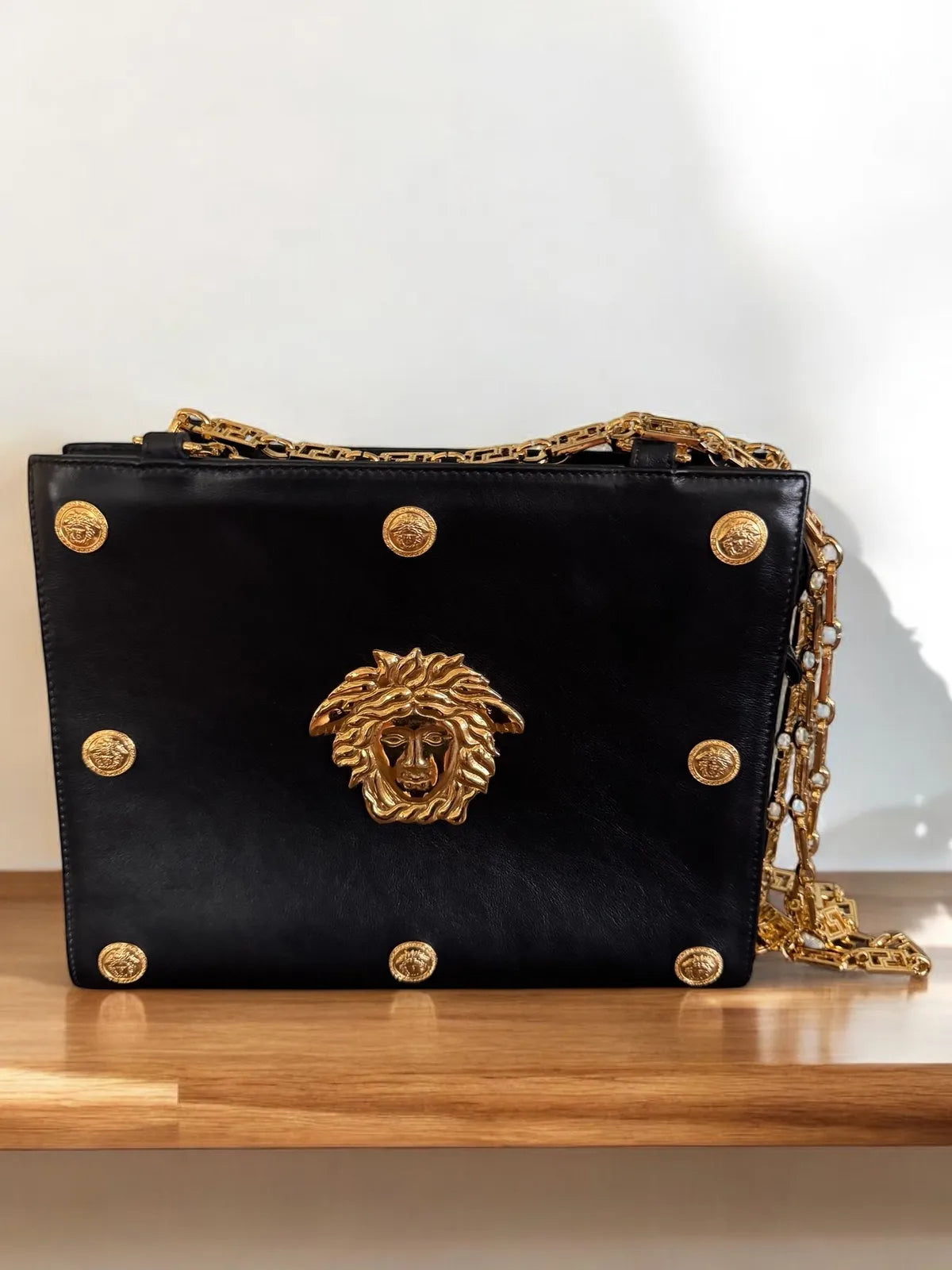 Versace Vintage Medusa Chain Shoulder Bag