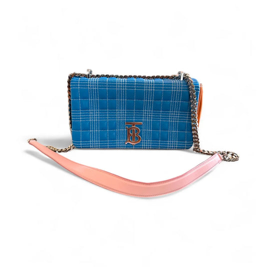 Burberry Lola Quilted Tri-Tone Crossbody Bag